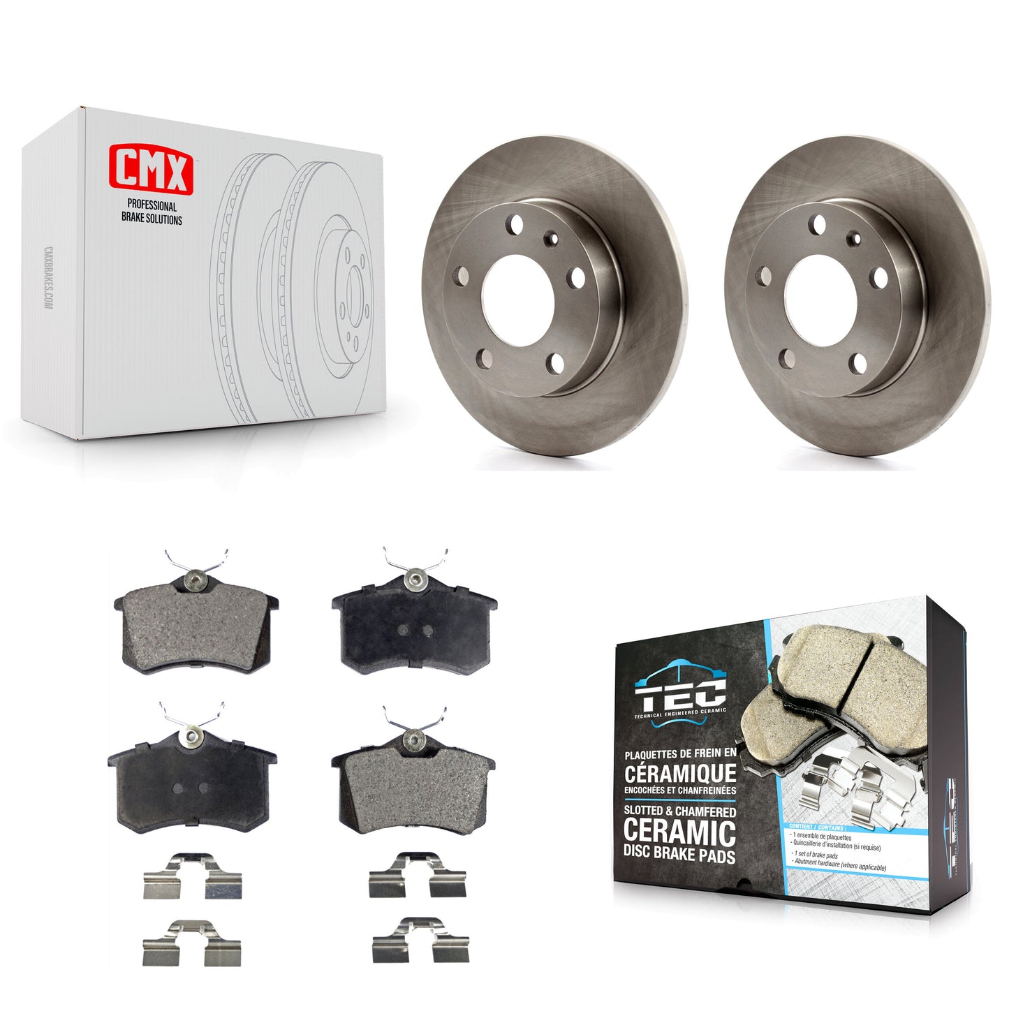 [Arrière] Kit de Disque et plaquette (céramique) de frein pour Audi A4 S4 avec 245mm Diameter Rotor K8T-101824