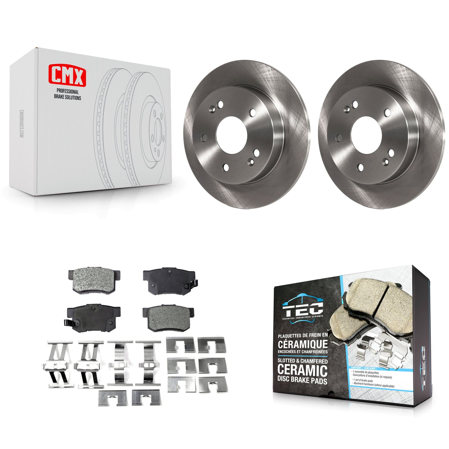 [Arrière] Kit de Disque et plaquette (céramique) de frein pour 1997-2001 Honda Prelude K8T-101833