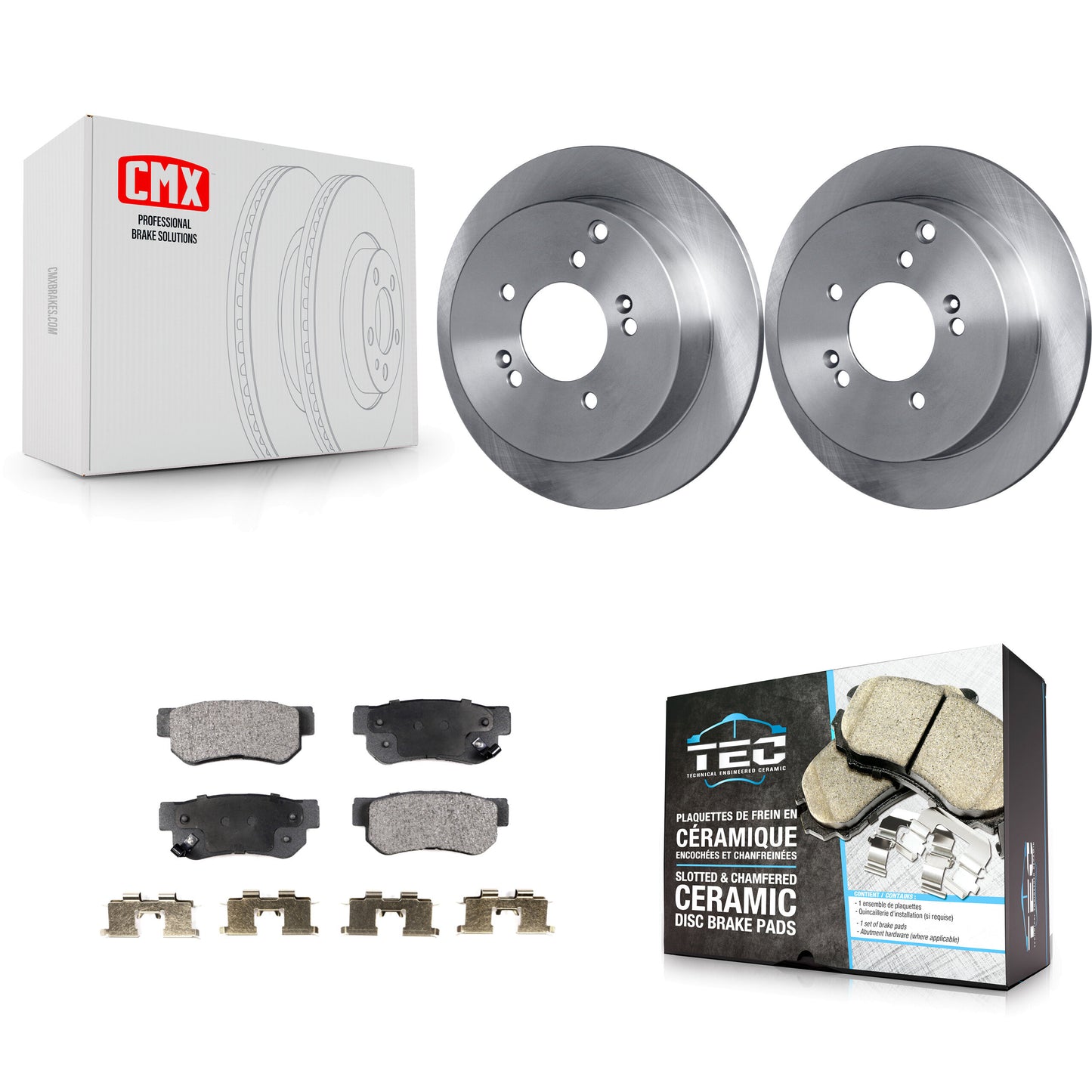 [Arrière] Kit de Disque et plaquette (céramique) de frein pour Hyundai Santa Fe Kia Sportage Tucson K8T-101874
