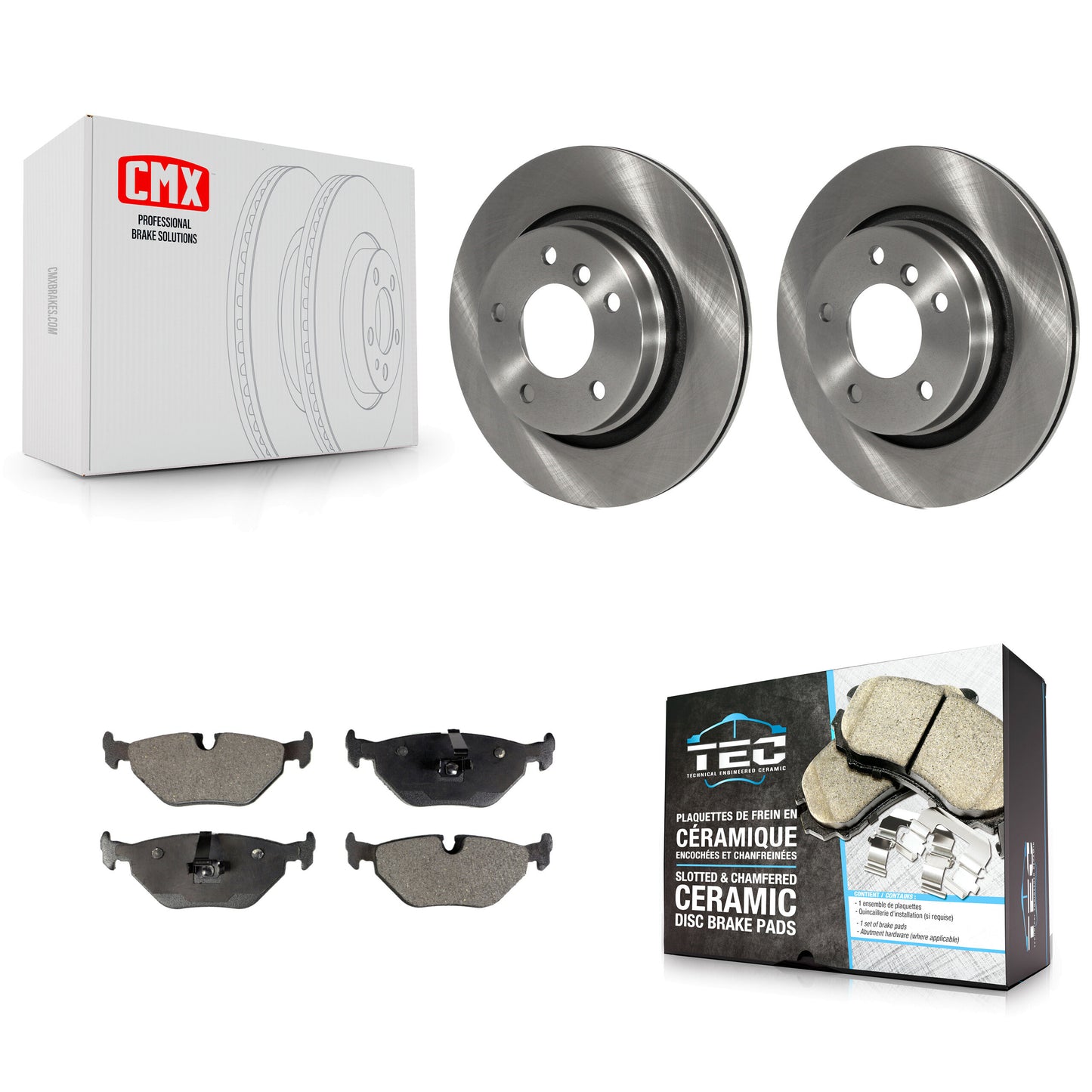 [Arrière] Kit de Disque et plaquette (céramique) de frein pour BMW 325i 325Ci 328i 323i 323Ci 328is 328Ci K8T-101885