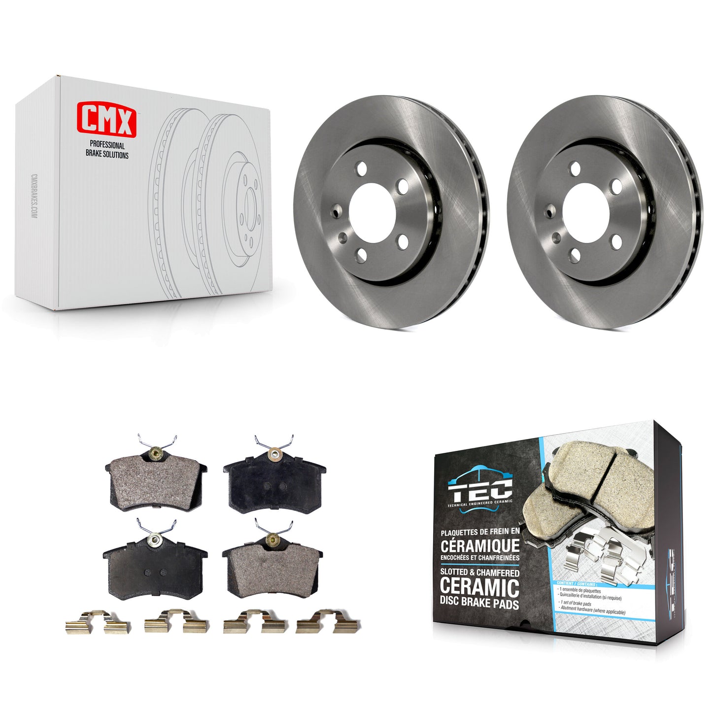 [Arrière] Kit de Disque et plaquette (céramique) de frein pour Volkswagen Jetta Golf Audi TT Quattro R32 K8T-101887