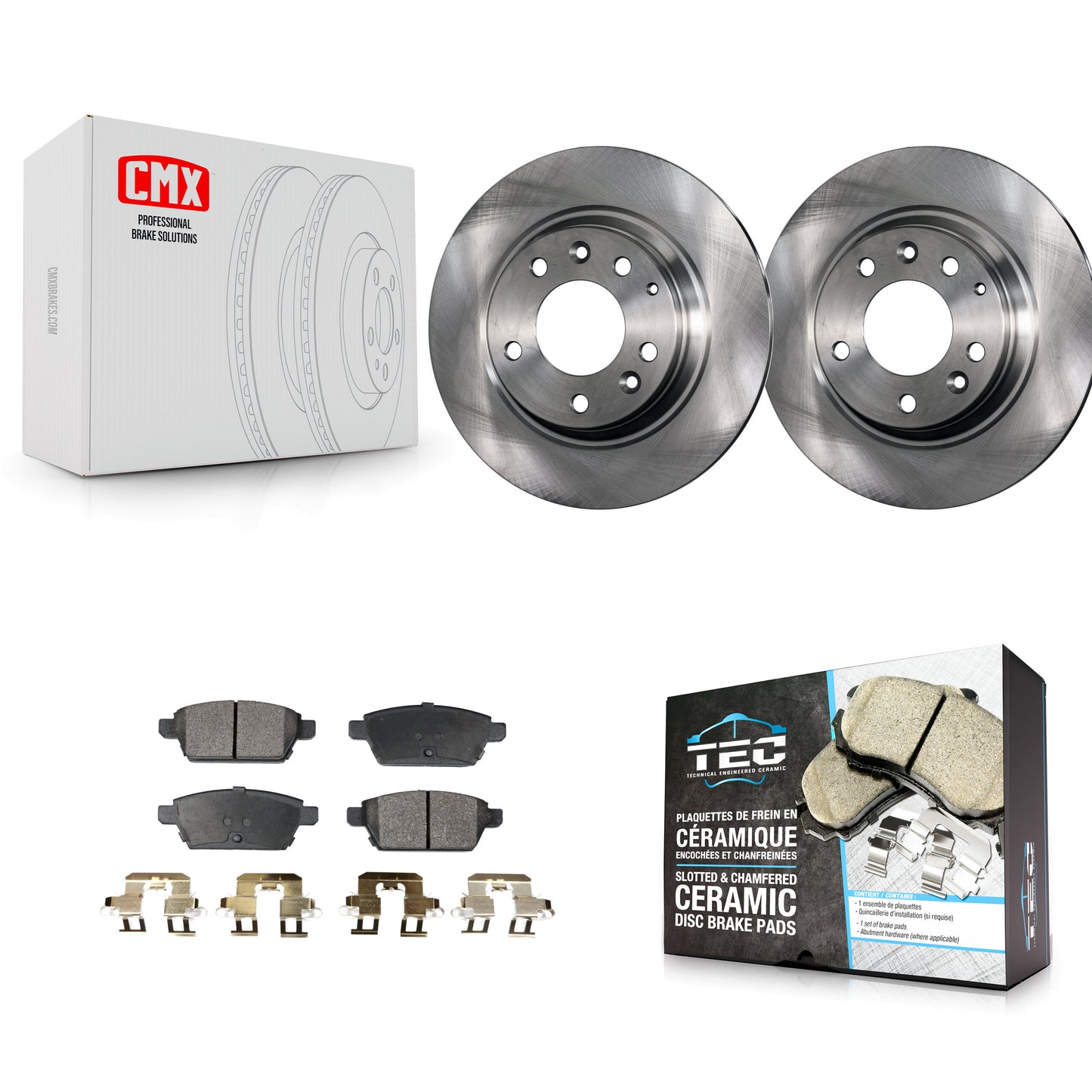 [Arrière] Kit de Disque et plaquette (céramique) de frein pour Ford Fusion Mazda 6 Lincoln MKZ Mercury Milan Zephyr K8T-101894