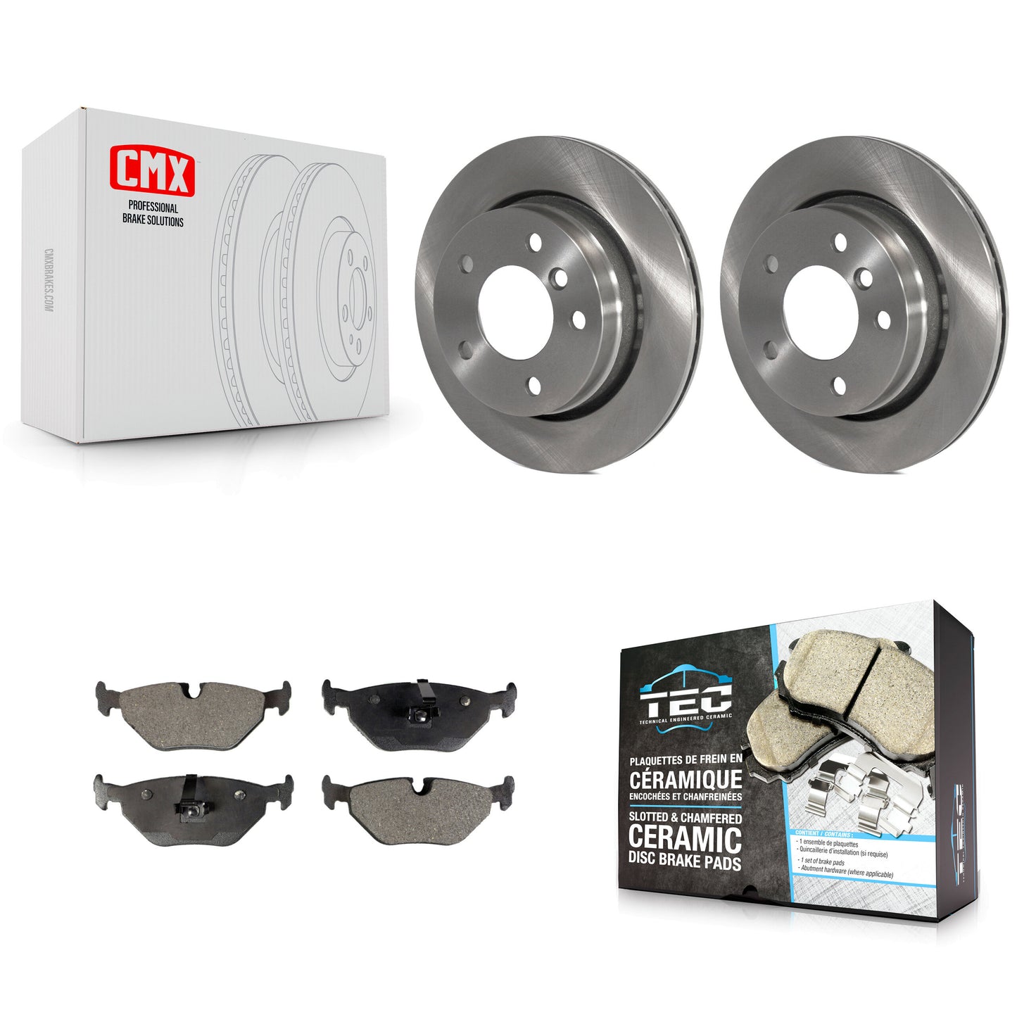 [Arrière] Kit de Disque et plaquette (céramique) de frein pour BMW 323i 323Ci 328i 320i K8T-101898