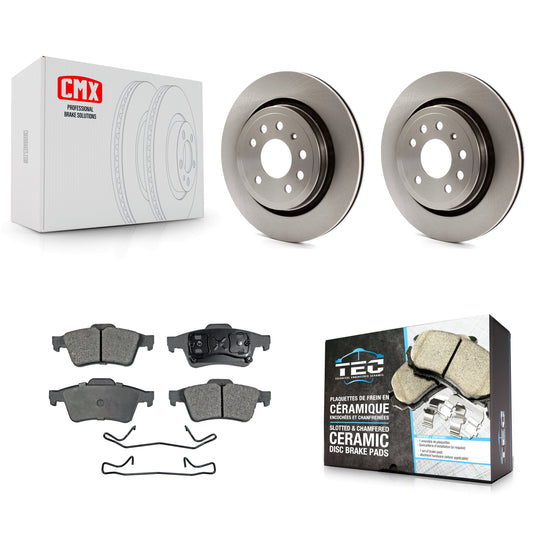 [Arrière] Kit de Disque et plaquette (céramique) de frein pour 2003 Saab 9-3 Sedan avec Vented Rotor K8T-101922
