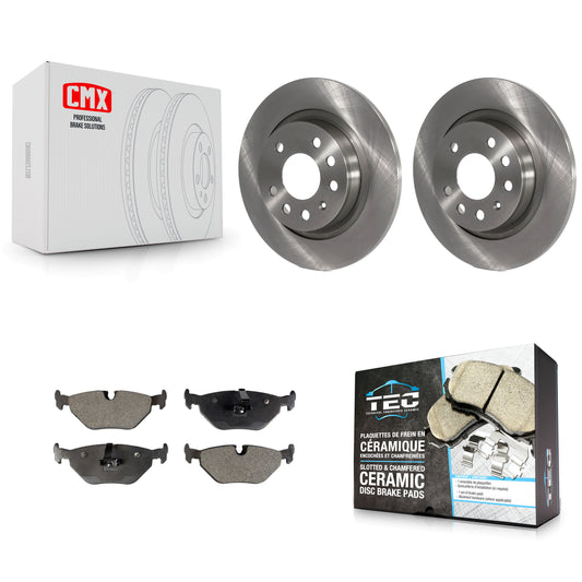 [Arrière] Kit de Disque et plaquette (céramique) de frein pour 2003 Saab 9-3 Sedan avec Solid Rotor K8T-101924