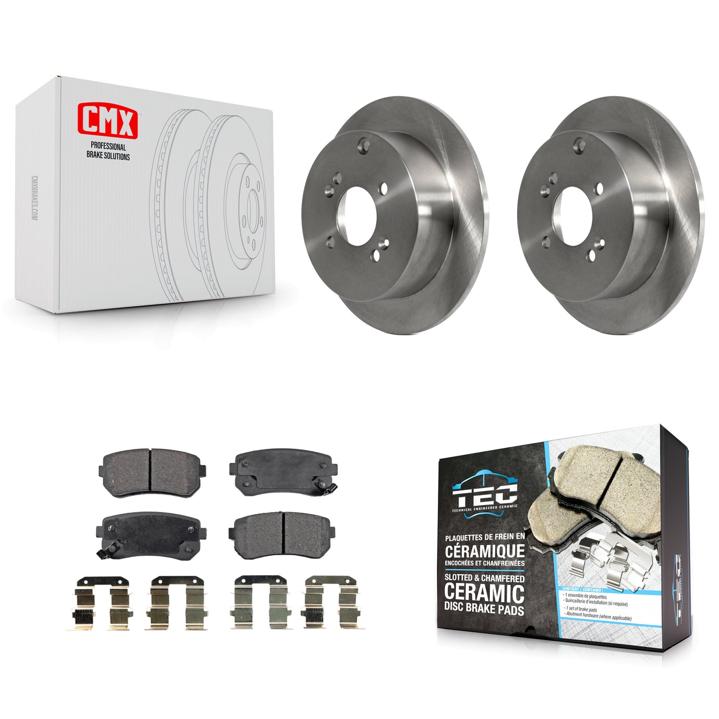 [Arrière] Kit de Disque et plaquette (céramique) de frein pour 2006-2010 Hyundai Accent Kia Rio Rio5 K8T-101946