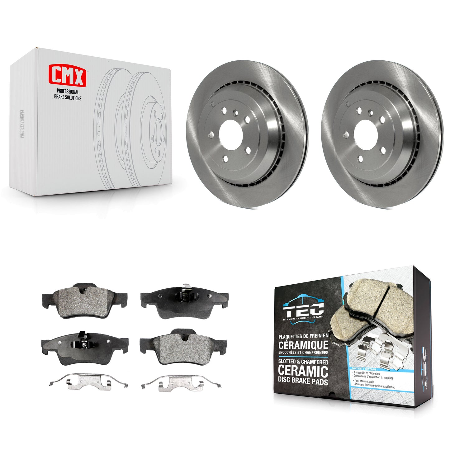 [Arrière] Kit de Disque et plaquette (céramique) de frein pour Mercedes-Benz ML350 GL450 R350 GL550 GL350 ML500 ML550 GL320 R500 R320 K8T-101952