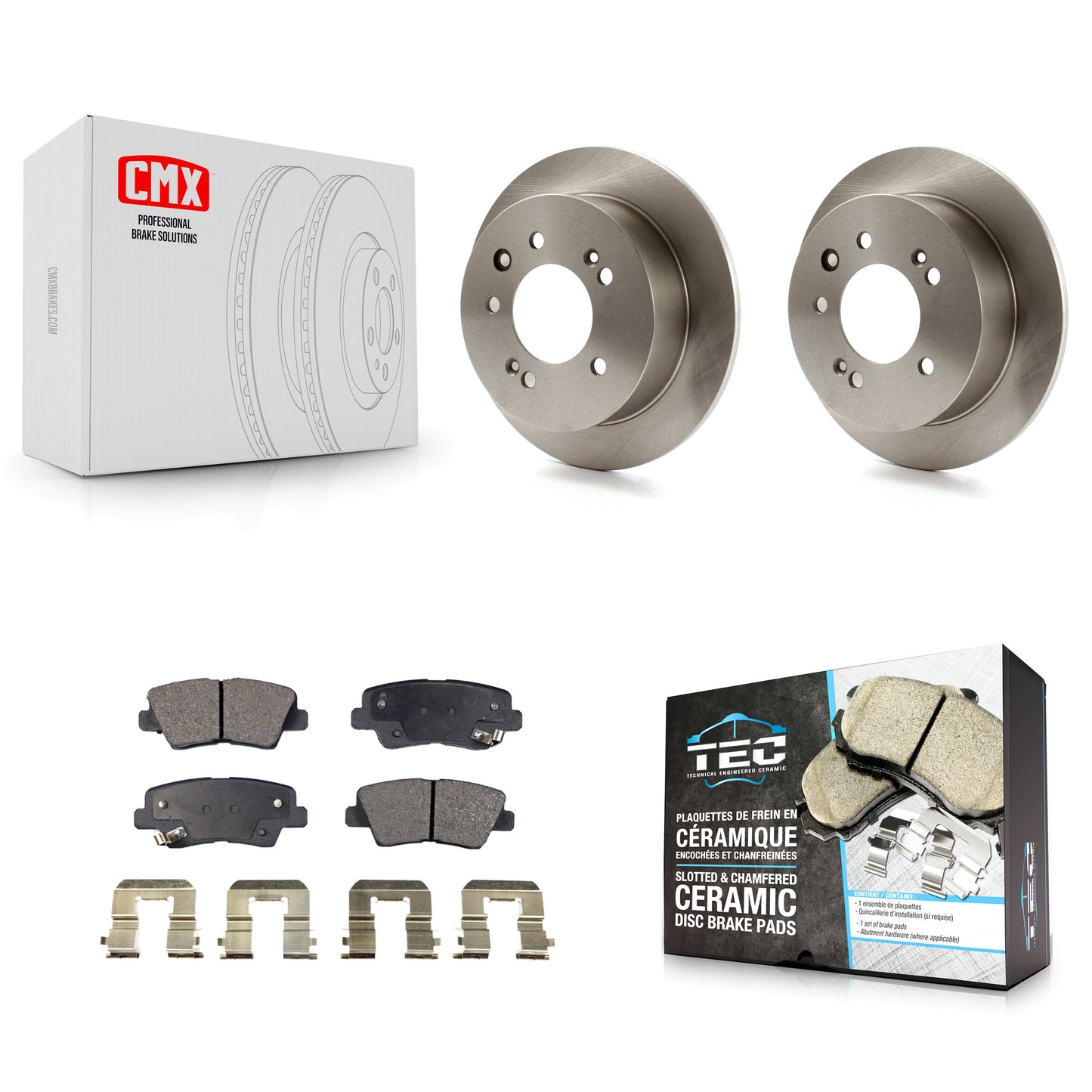 [Arrière] Kit de Disque et plaquette (céramique) de frein pour 2010 Hyundai Elantra Sedan From 03 23 10 K8T-101975