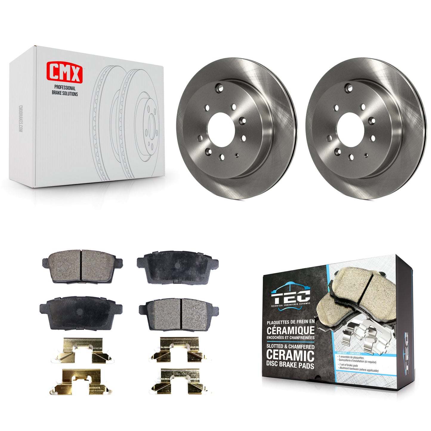 [Arrière] Kit de Disque et plaquette (céramique) de frein pour Ford Edge Mazda CX-7 Lincoln MKX K8T-101979