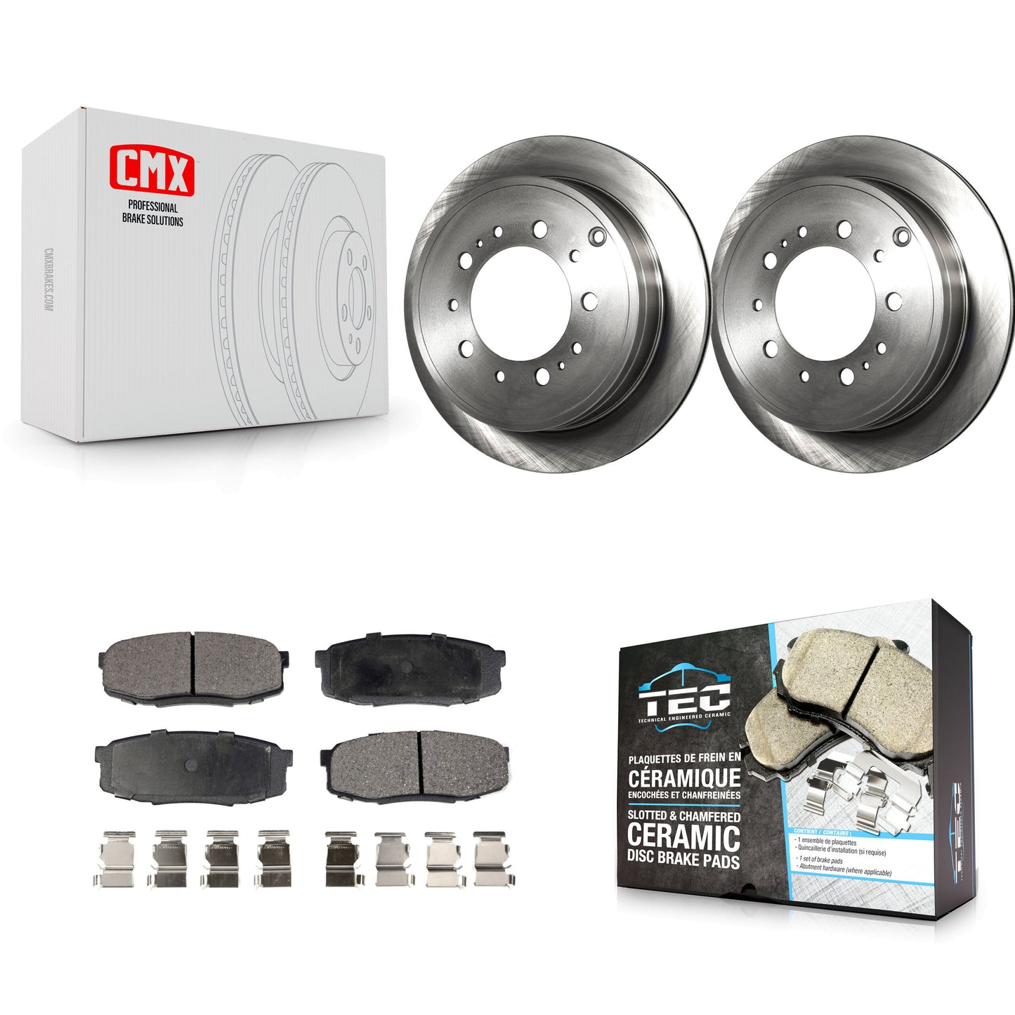 [Arrière] Kit de Disque et plaquette (céramique) de frein pour Toyota Tundra Sequoia Lexus LX570 Land Cruiser K8T-101988