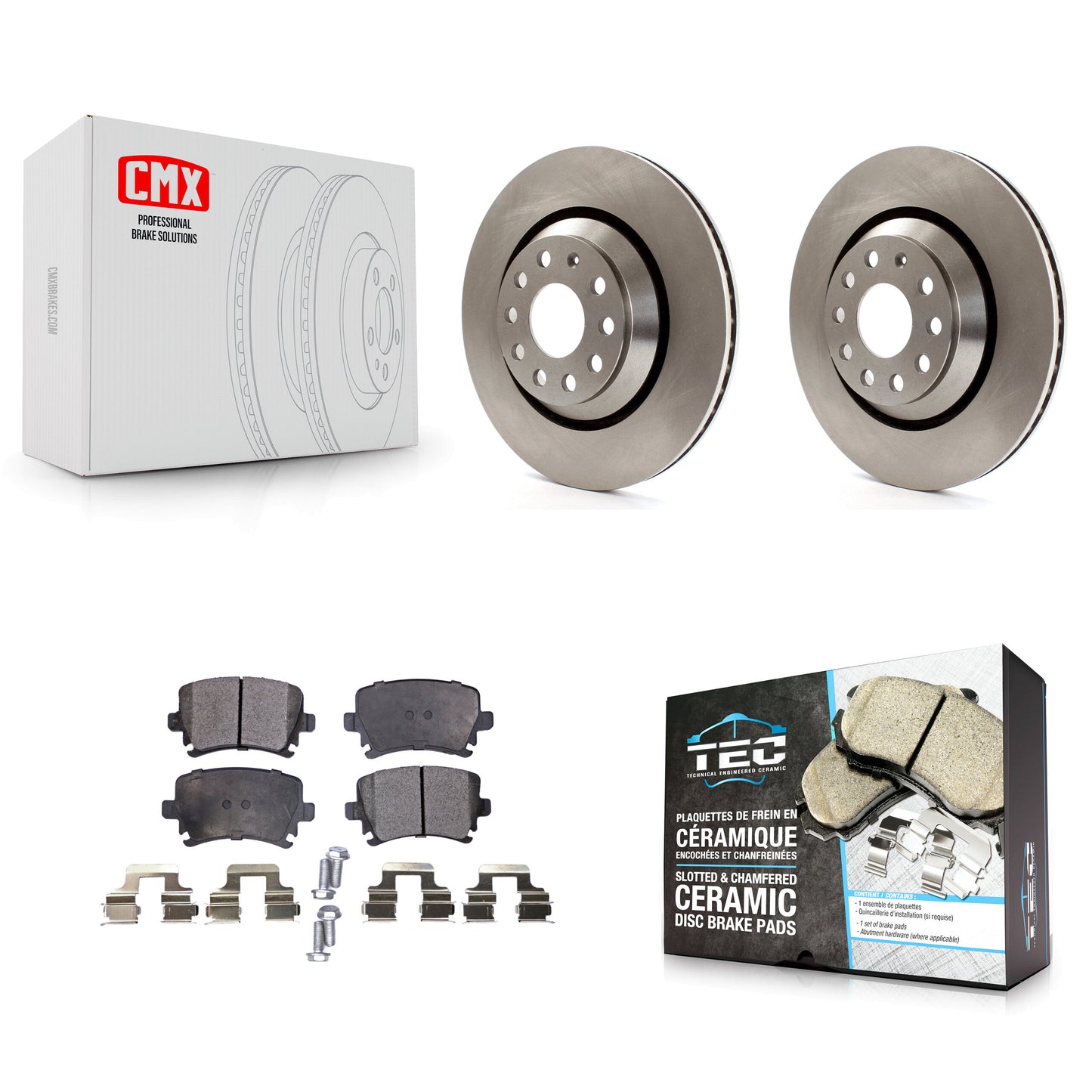 [Arrière] Kit de Disque et plaquette (céramique) de frein pour Volkswagen CC Passat GTI Golf R R32 K8T-101989