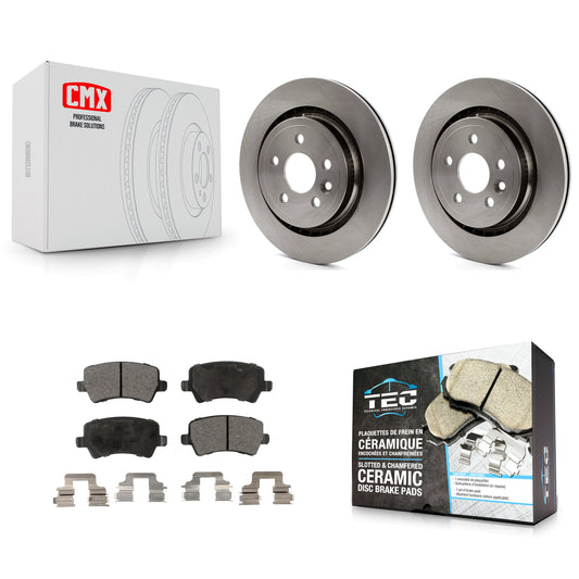 [Arrière] Kit de Disque et plaquette (céramique) de frein pour Volvo S60 XC70 S80 V60 V70 avec Vented Rotor K8T-102001