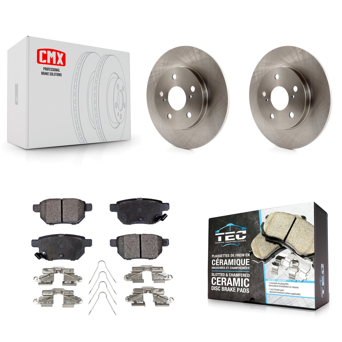[Arrière] Kit de Disque et plaquette (céramique) de frein pour Scion xB Toyota Matrix Pontiac Vibe Corolla iM K8T-102006