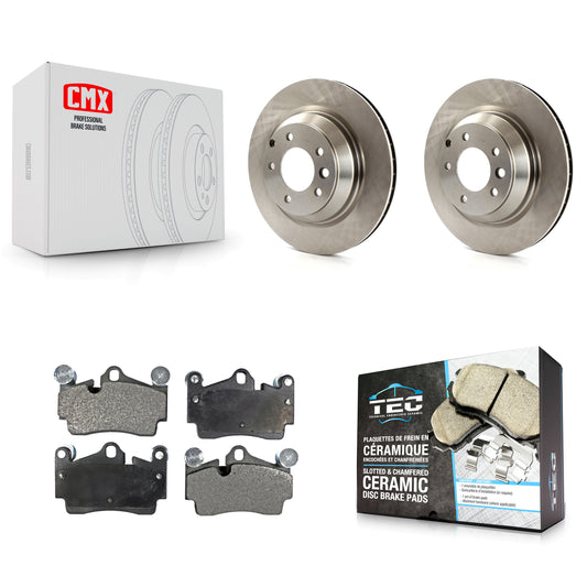 [Arrière] Kit de Disque et plaquette (céramique) de frein pour Porsche Cayenne Audi Q7 avec 358mm Diameter Rotor K8T-102010
