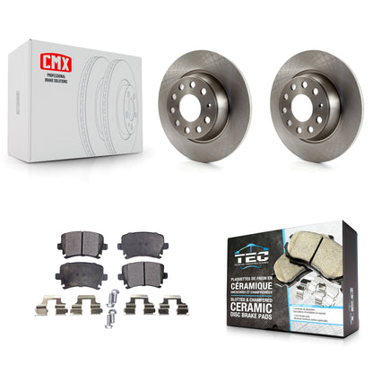 [Arrière] Kit de Disque et plaquette (céramique) de frein pour Volkswagen Jetta Passat GTI Eos Audi A3 Quattro Golf K8T-102015