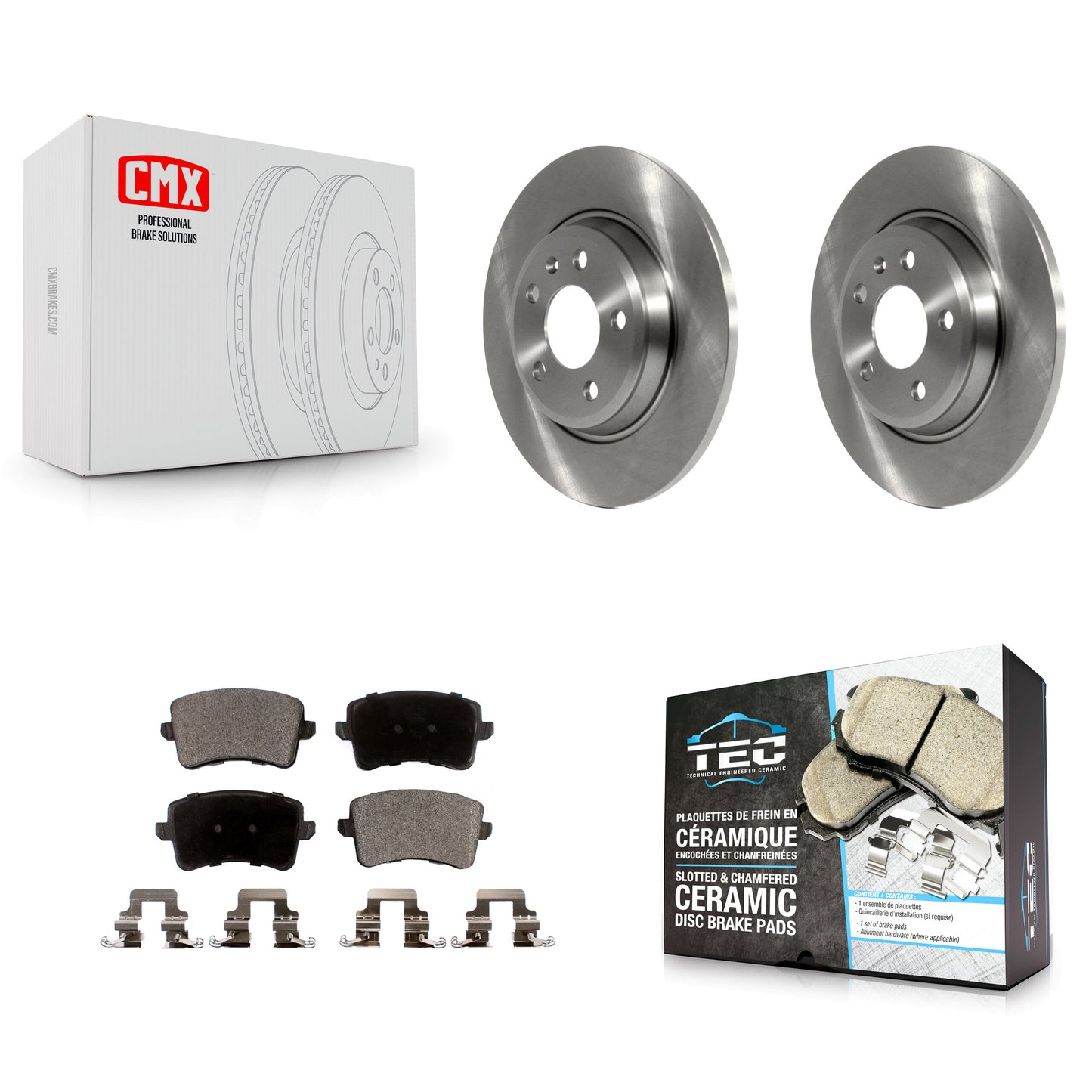 [Arrière] Kit de Disque et plaquette (céramique) de frein pour Audi Q5 A4 Quattro A5 allroad S5 K8T-102018