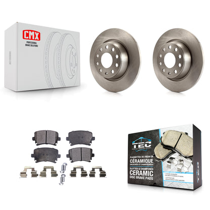 [Arrière] Kit de Disque et plaquette (céramique) de frein pour Volkswagen Tiguan CC Jetta Audi Passat GTI A3 Eos Q3 Limited Quattro K8T-102040