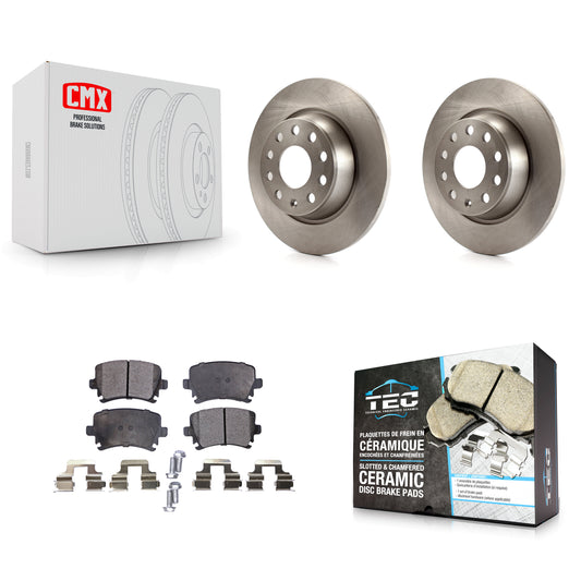 [Arrière] Kit de Disque et plaquette (céramique) de frein pour Volkswagen Tiguan CC Jetta Audi Passat GTI A3 Eos Q3 Limited Quattro K8T-102040