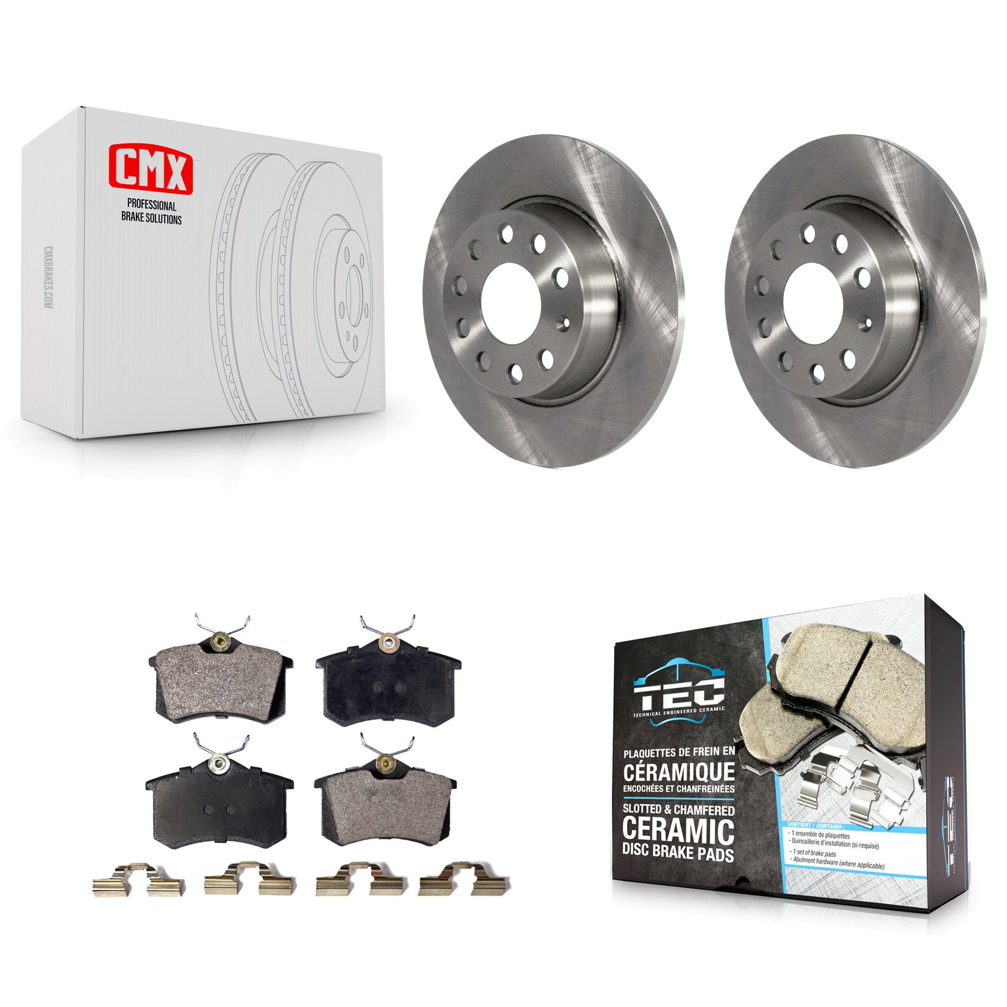 [Arrière] Kit de Disque et plaquette (céramique) de frein pour Volkswagen Beetle Golf avec 272mm Diameter Rotor K8T-102043