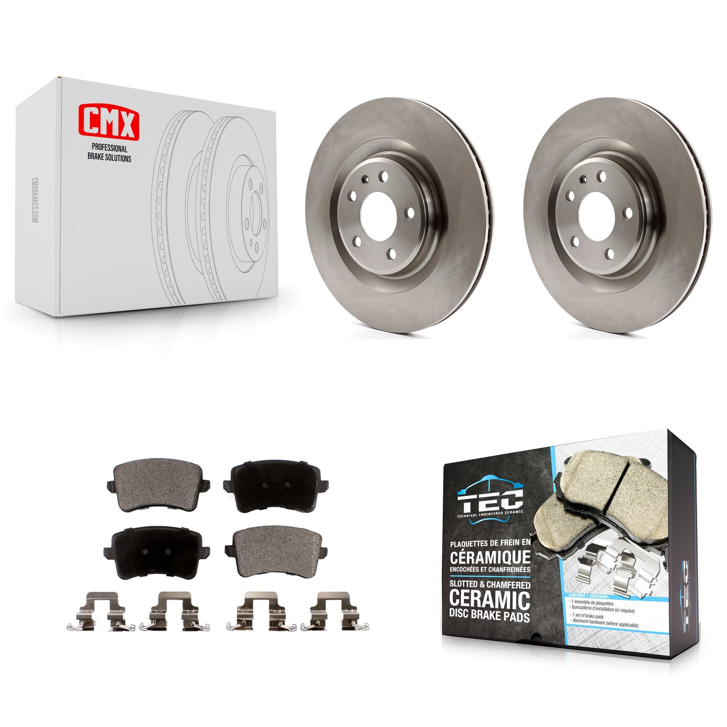 [Arrière] Kit de Disque et plaquette (céramique) de frein pour Audi Q5 A5 SQ5 Quattro S5 A4 K8T-102050