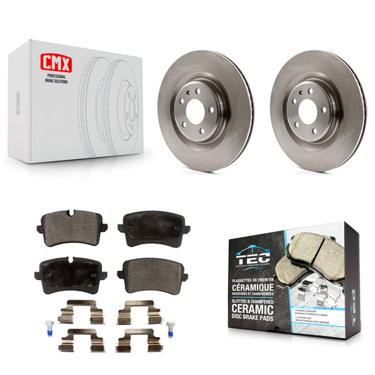 [Arrière] Kit de Disque et plaquette (céramique) de frein pour Audi A6 Quattro A7 A8 Porsche Macan K8T-102051