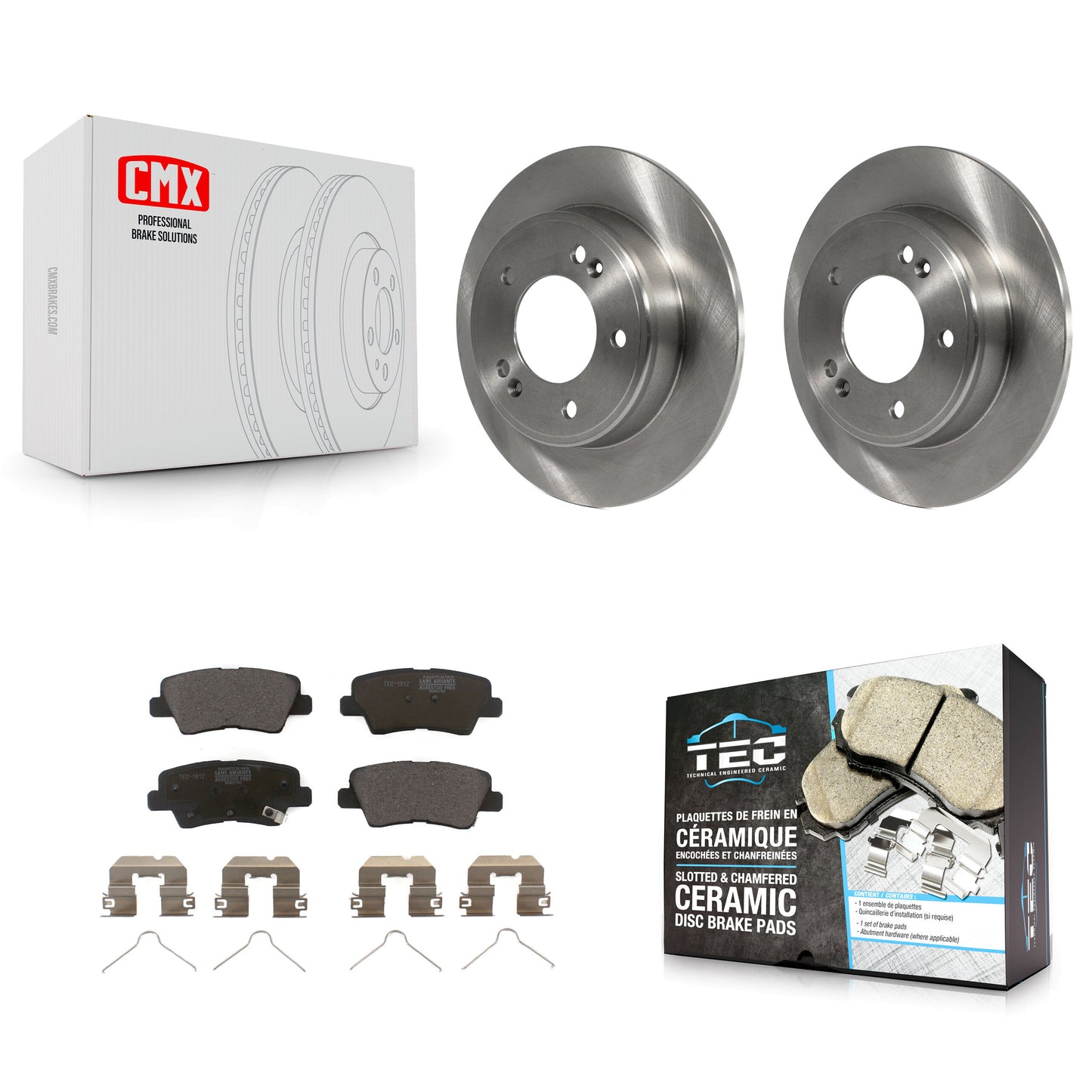 [Arrière] Kit de Disque et plaquette (céramique) de frein pour Hyundai Elantra Kia Soul Venue K8T-102064