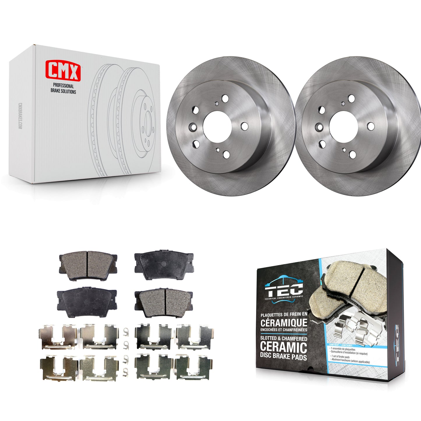[Arrière] Kit de Disque et plaquette (céramique) de frein pour Toyota Camry Lexus ES350 Avalon ES300h K8T-102069