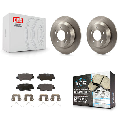 [Arrière] Kit de Disque et plaquette (céramique) de frein pour 2014-2017 Kia Rondo avec Manual Parking K8T-102111