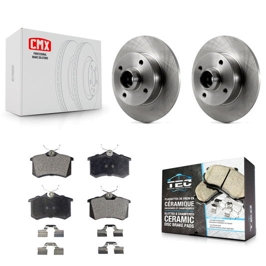 [Arrière] Kit de Disque et plaquette (céramique) de frein pour Volkswagen Jetta Golf Passat Corrado Scirocco K8T-102120
