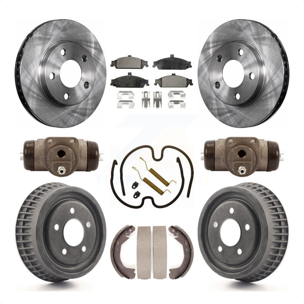 [Avant + Arrière] Kit de Disque et plaquette (céramique) de frein pour Chevrolet Pontiac Grand Am Malibu Classic Oldsmobile Alero Cutlass K8T-102301 par Transit Auto