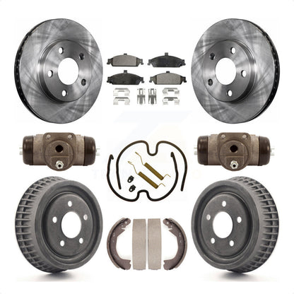 [Avant + Arrière] Kit de Disque et plaquette (céramique) de frein pour Chevrolet Pontiac Grand Am Malibu Classic Oldsmobile Alero Cutlass K8T-102301 par Transit Auto