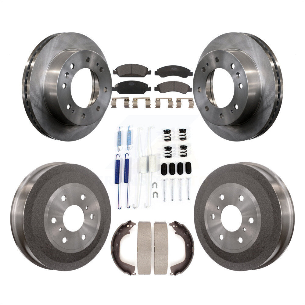 [Avant + Arrière] Kit de Disque et plaquette (céramique) de frein pour 2011 Chevrolet Silverado 1500 Hybrid K8T-102372 par Transit Auto