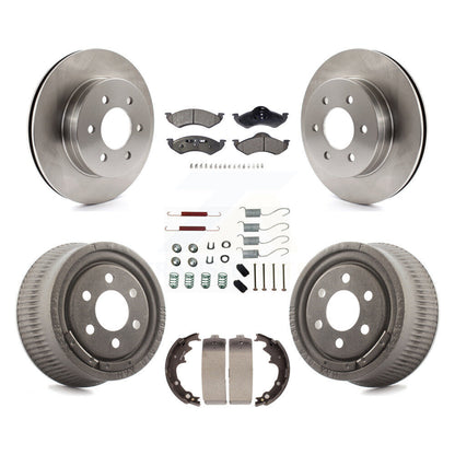 [Avant + Arrière] Kit de Disque et plaquette (céramique) de frein pour 2000-2002 Dodge Dakota avec 9" Diameter K8T-102405