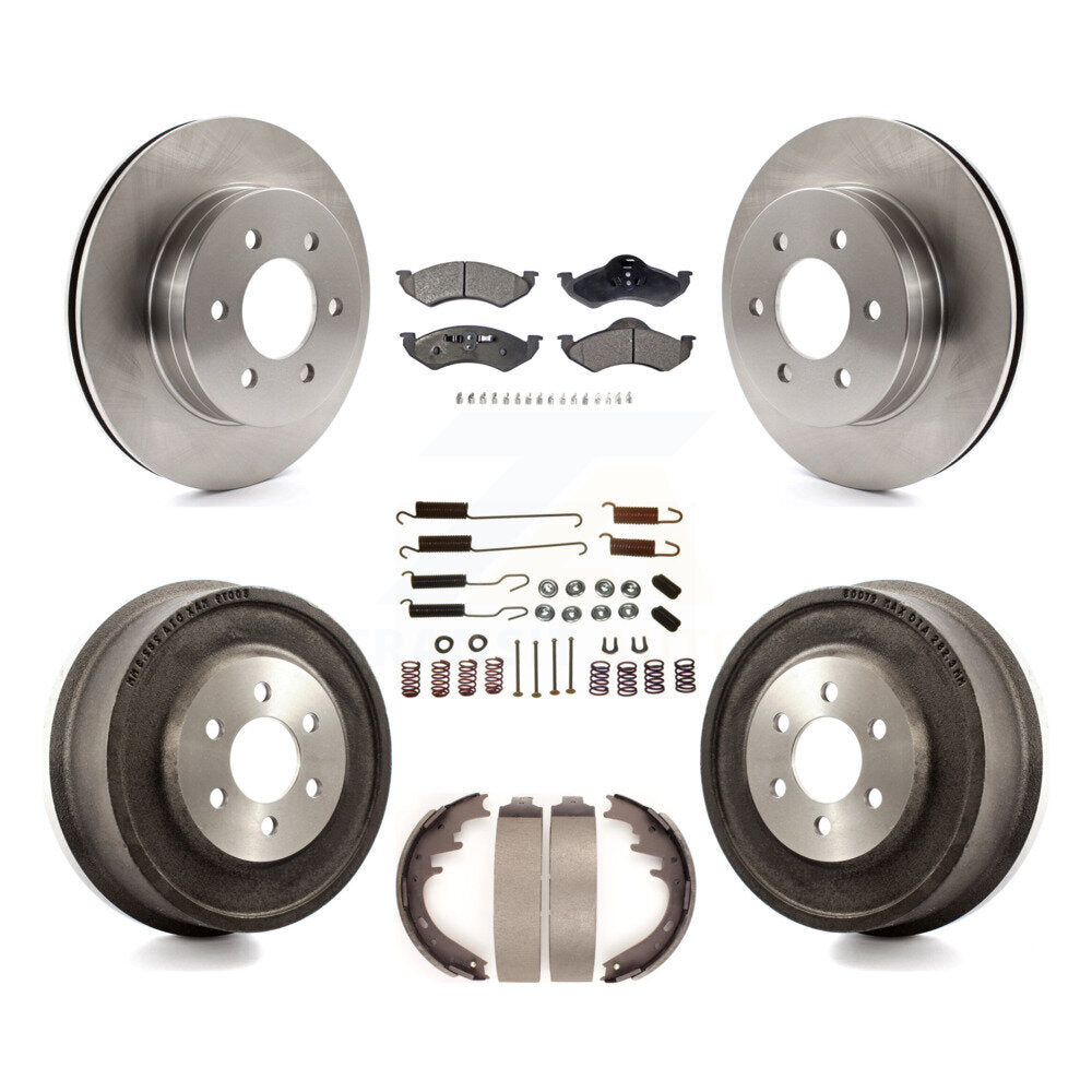 [Avant + Arrière] Kit de Disque et plaquette (céramique) de frein pour 2000-2002 Dodge Dakota Durango K8T-102406