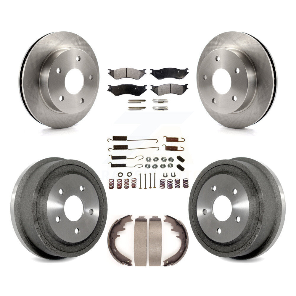[Avant + Arrière] Kit de Disque et plaquette (céramique) de frein pour 2000-2001 Dodge Ram 1500 4WD K8T-102408