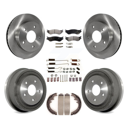 [Avant + Arrière] Kit de Disque et plaquette (céramique) de frein pour 2000-2001 Dodge Ram 1500 RWD K8T-102409