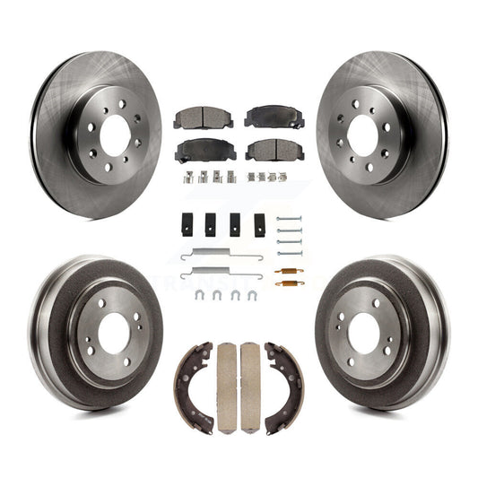 [Avant + Arrière] Kit de Disque et plaquette (céramique) de frein pour 1997 Honda Civic LX avec 4-Wheel ABS K8T-102429