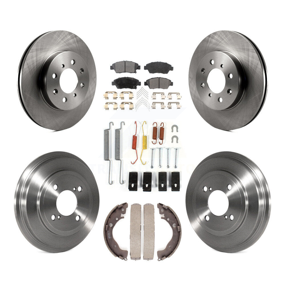 [Avant + Arrière] Kit de Disque et plaquette (céramique) de frein pour 2013 Honda Fit DX avec GAS engine K8T-102436
