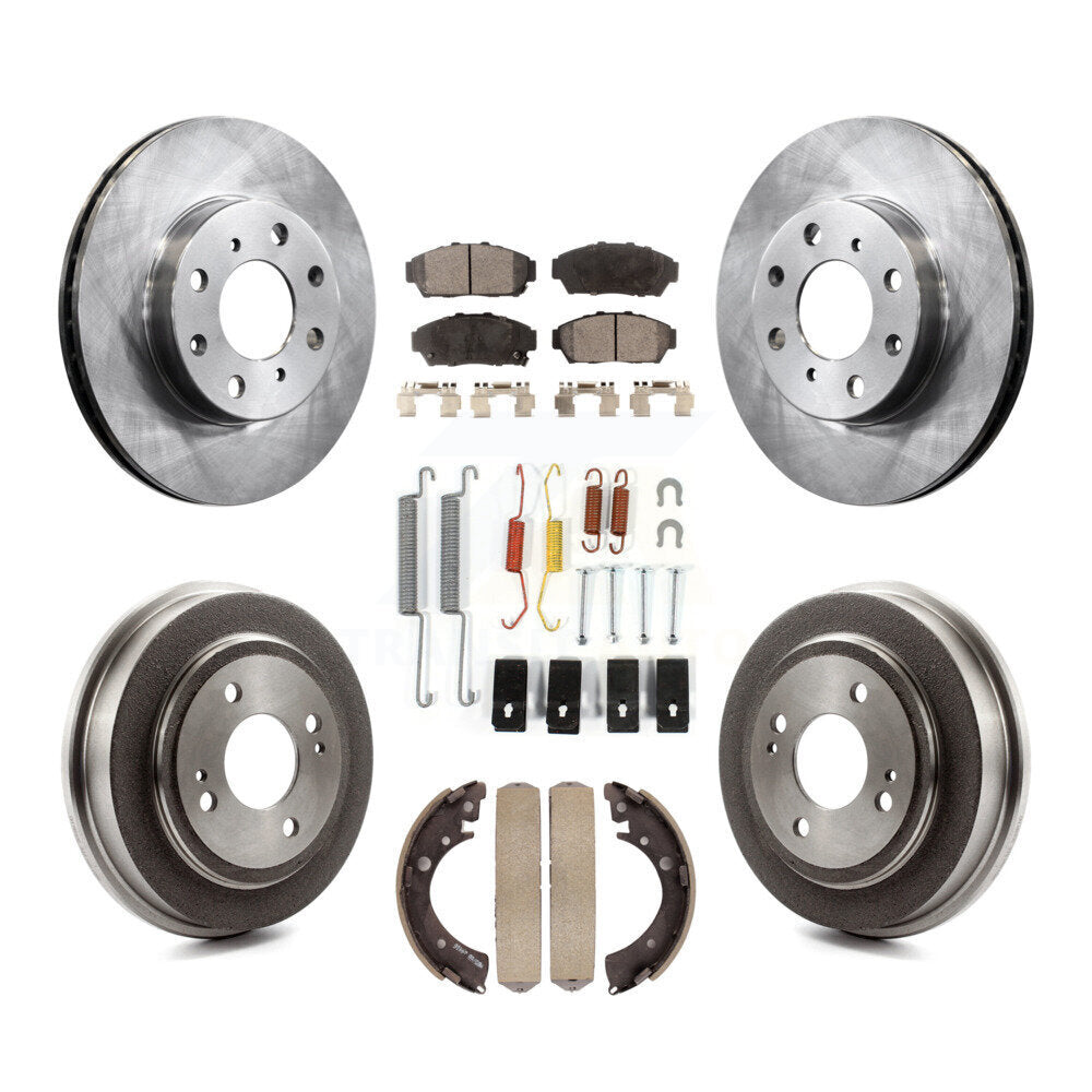[Avant + Arrière] Kit de Disque et plaquette (céramique) de frein pour 1994-1995 Honda Civic EX avec Sedan Automatic transmission Non-ABS K8T-102440