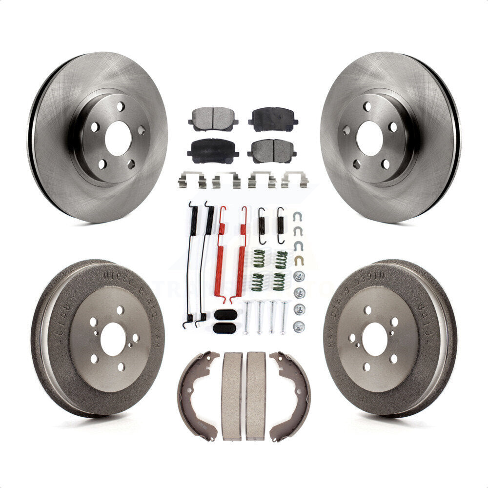 [Avant + Arrière] Kit de Disque et plaquette (céramique) de frein pour Toyota Matrix Pontiac Vibe K8T-102472 par Transit Auto