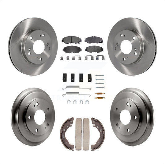 [Avant + Arrière] Kit de Disque et plaquette (céramique) de frein pour Honda Civic K8T-102483 par Transit Auto