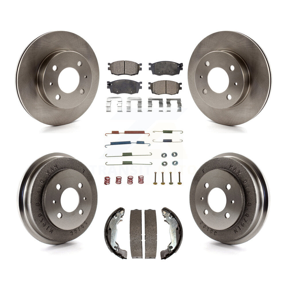 [Avant + Arrière] Kit de Disque et plaquette (céramique) de frein pour 2006 Hyundai Accent Hatchback To 09 30 05 K8T-102493