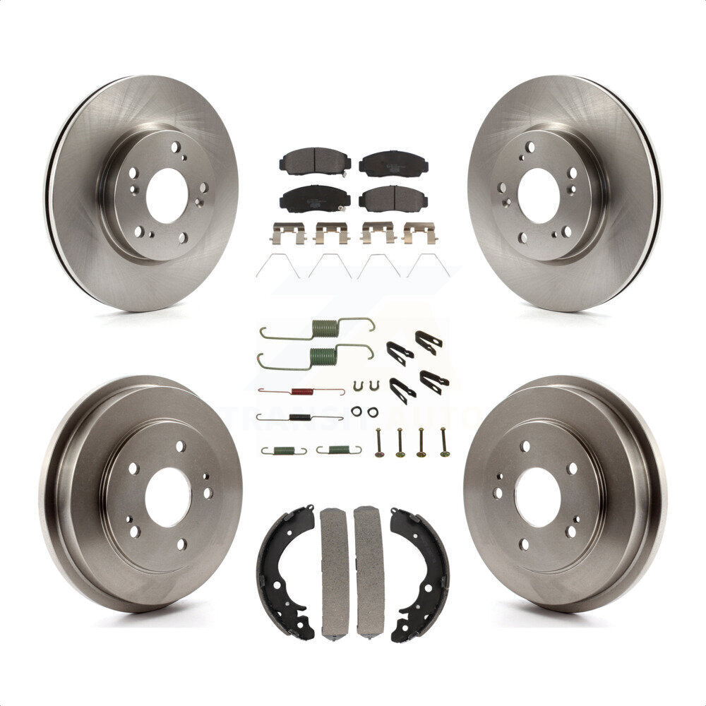 [Avant + Arrière] Kit de Disque et plaquette (céramique) de frein pour Honda Civic K8T-102515 par Transit Auto