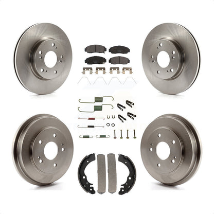 [Avant + Arrière] Kit de Disque et plaquette (céramique) de frein pour Honda Civic K8T-102515 par Transit Auto