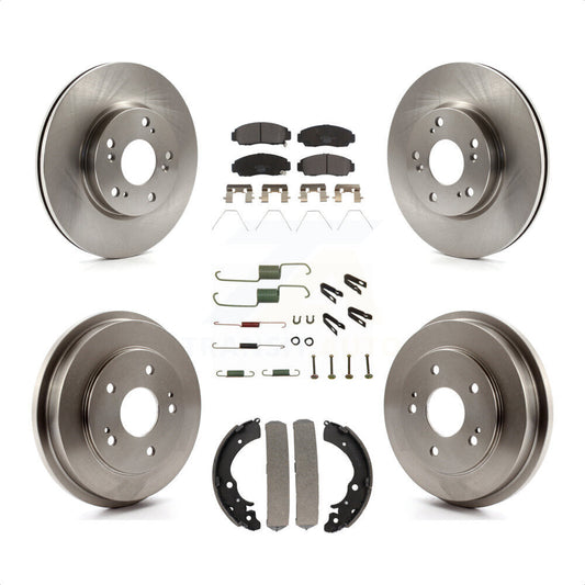 [Avant + Arrière] Kit de Disque et plaquette (céramique) de frein pour Honda Civic K8T-102515 par Transit Auto