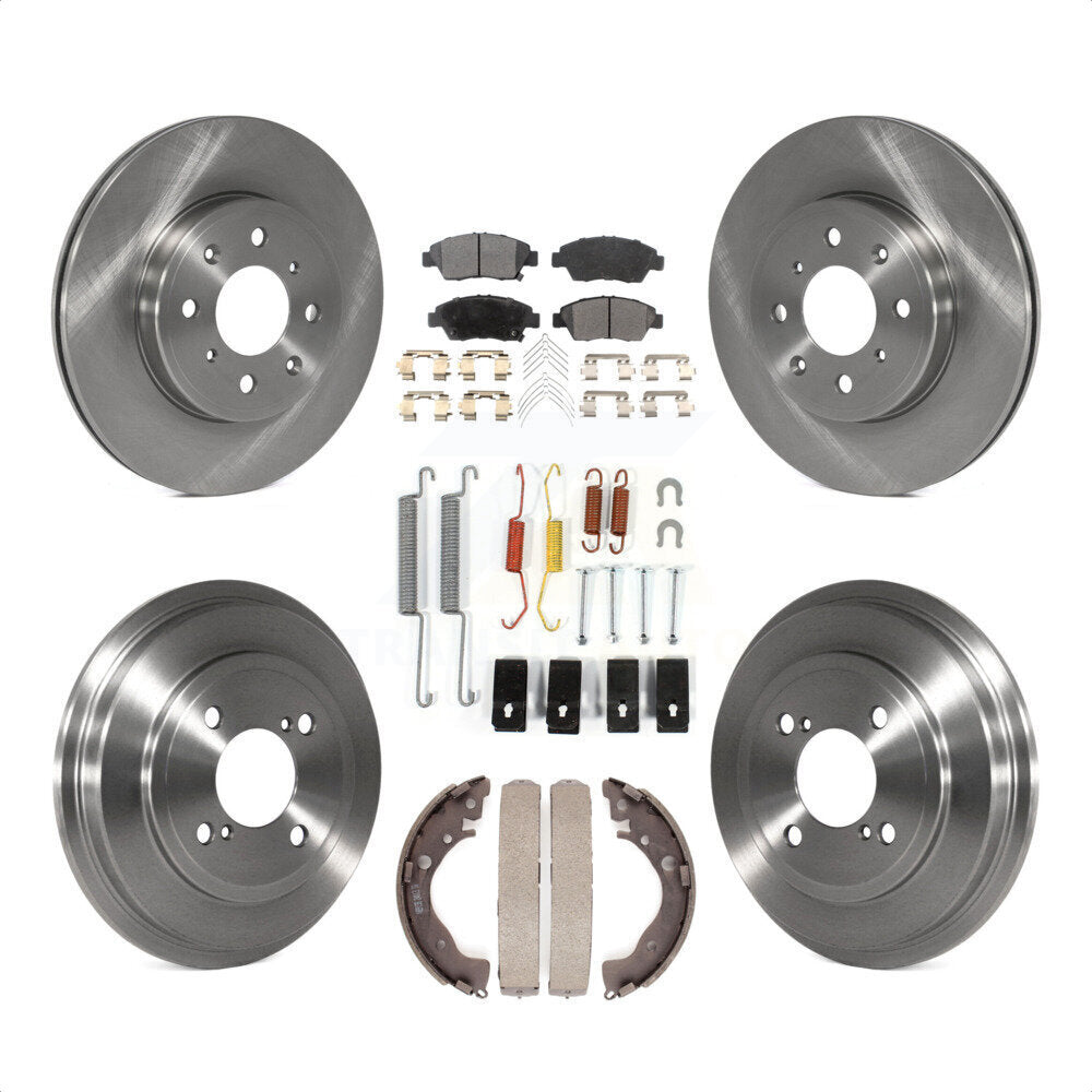 [Avant + Arrière] Kit de Disque et plaquette (céramique) de frein pour 2015-2020 Honda Fit K8T-102516 par Transit Auto