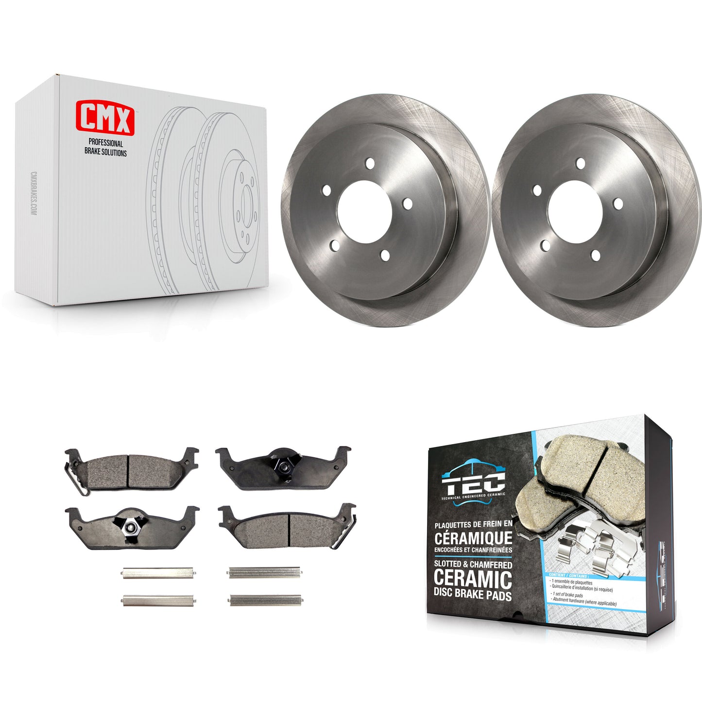 [Arrière] Kit de Disque et plaquette (céramique) de frein pour 2004 Ford F-150 avec 5 Lug Wheels 11th Digit Of Vin Is C K8T-102527
