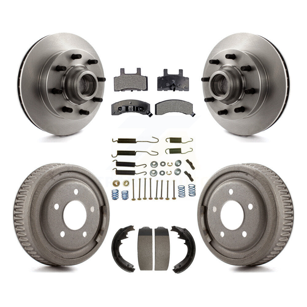 [Avant + Arrière] Kit de Disque et plaquette (céramique) de frein pour 1995-1997 GMC Yukon RWD avec DIESEL engine avec 11" Diameter K8T-102536