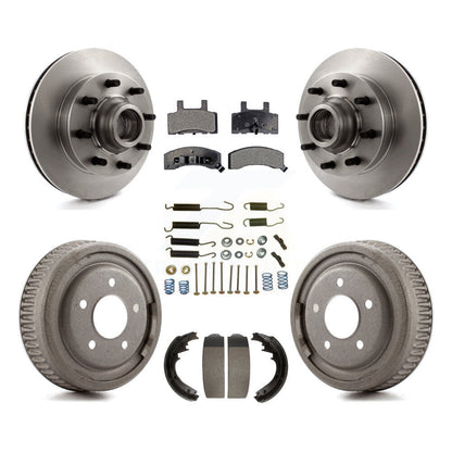 [Avant + Arrière] Kit de Disque et plaquette (céramique) de frein pour 1995-1997 GMC Yukon RWD avec DIESEL engine avec 11" Diameter K8T-102536