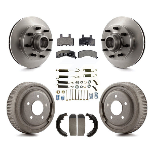 [Avant + Arrière] Kit de Disque et plaquette (céramique) de frein pour 1995-1997 GMC Yukon RWD avec DIESEL engine avec 11" Diameter K8T-102536